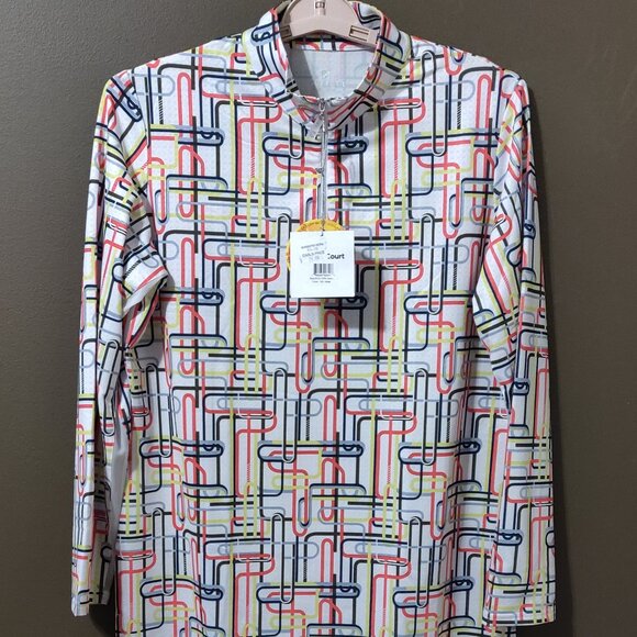 Multicolor Geometric Print Women's Top - Picture 1 of 6